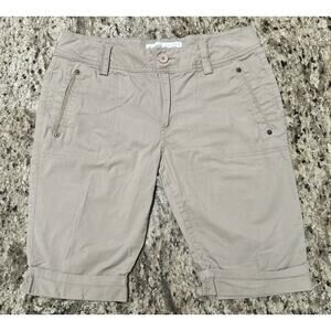 IQ Authentic Brand Women’s Khaki Bermuda Shorts Size 12 Petite